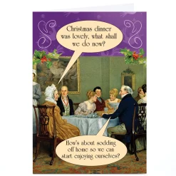 Personalised Quitting Hollywood Christmas Card - Old Couple