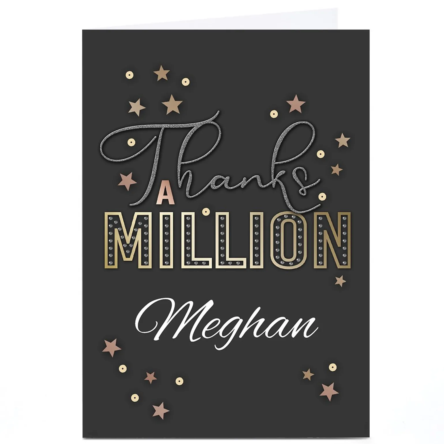 Personalised Rachel Clynick Thank You Card - Thanks a Million
