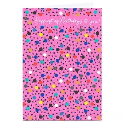 Personalised Rachel Griffin Birthday Card - Polka Dots