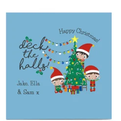 Personalised Rachel Griffin Christmas Card - Deck the Halls