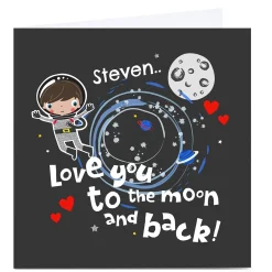 Personalised Rachel Griffin Card - To the Moon and Back!