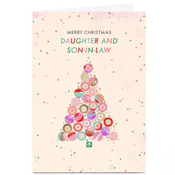 Personalised Rebecca Prinn Christmas Card - Daughter & Son-in-Law Tree