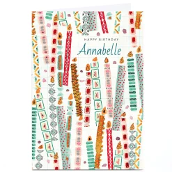 Personalised Rebecca Prinn Birthday Card - Candles