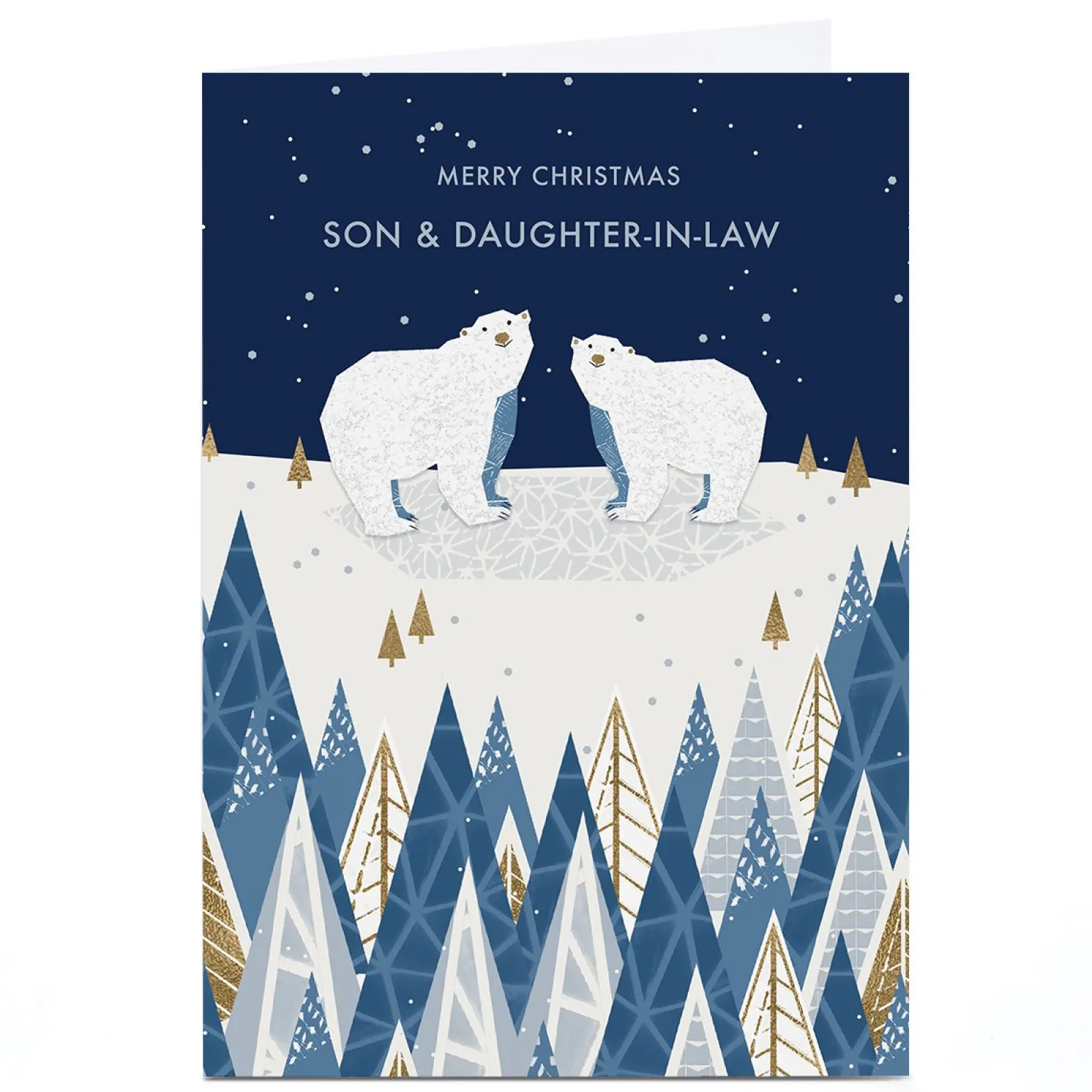 Personalised Rebecca Prinn Christmas Card - Son & Daughter-in-Law Bears