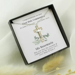 Personalised Religious Sentiment Cross Necklace & Box