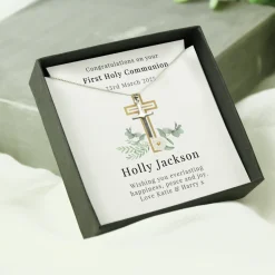Personalised Religious Sentiment Cross Necklace & Box