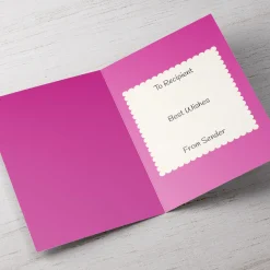 Personalised Retirement Card - Pink & Purple Roses