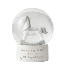 Personalised Rocking Horse Glitter Snow Globe