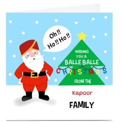 Personalised Roshah Designs Christmas Card - Oh Ho Ho!