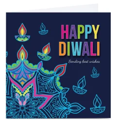 Personalised Roshah Designs Diwali Card - Sending Best Wishes
