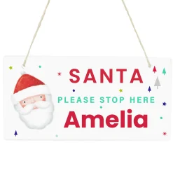 Personalised Santa Please Stop Here Sign