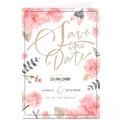 Personalised Save The Date Card - Floral Chic