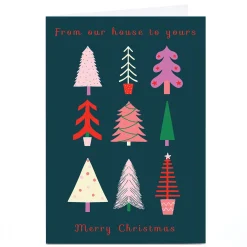 Personalised Sazerelli Designs Christmas Card - Tree Print