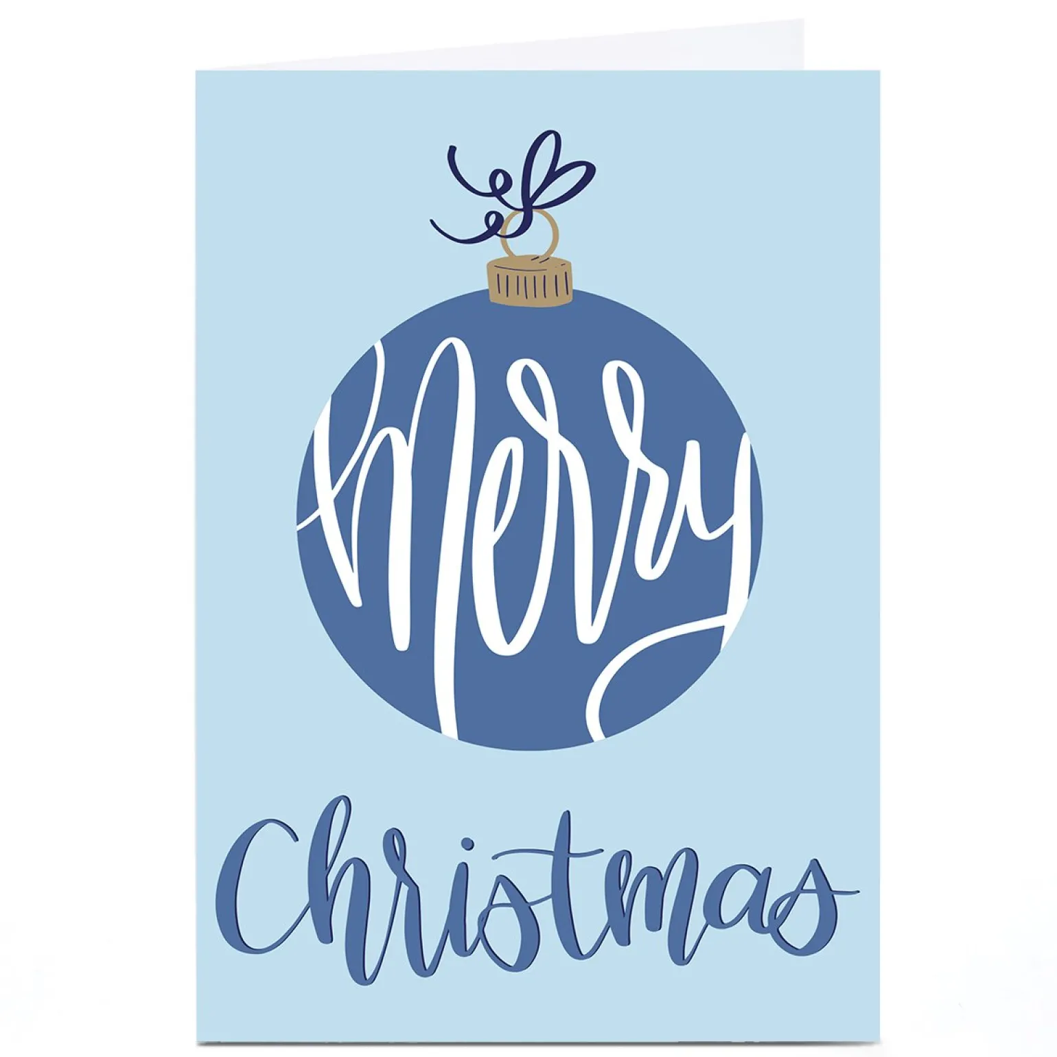 Personalised Sazerelli Designs Christmas Card - Bauble