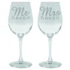 Personalised Set Of 2 Wine Glasses|Glassware - Mr & Mrs Name
