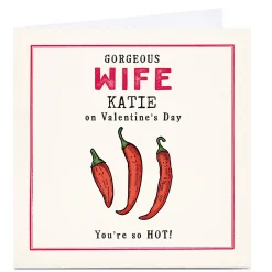 Personalised Shout! Valentine's Day Card - Wife Chillies