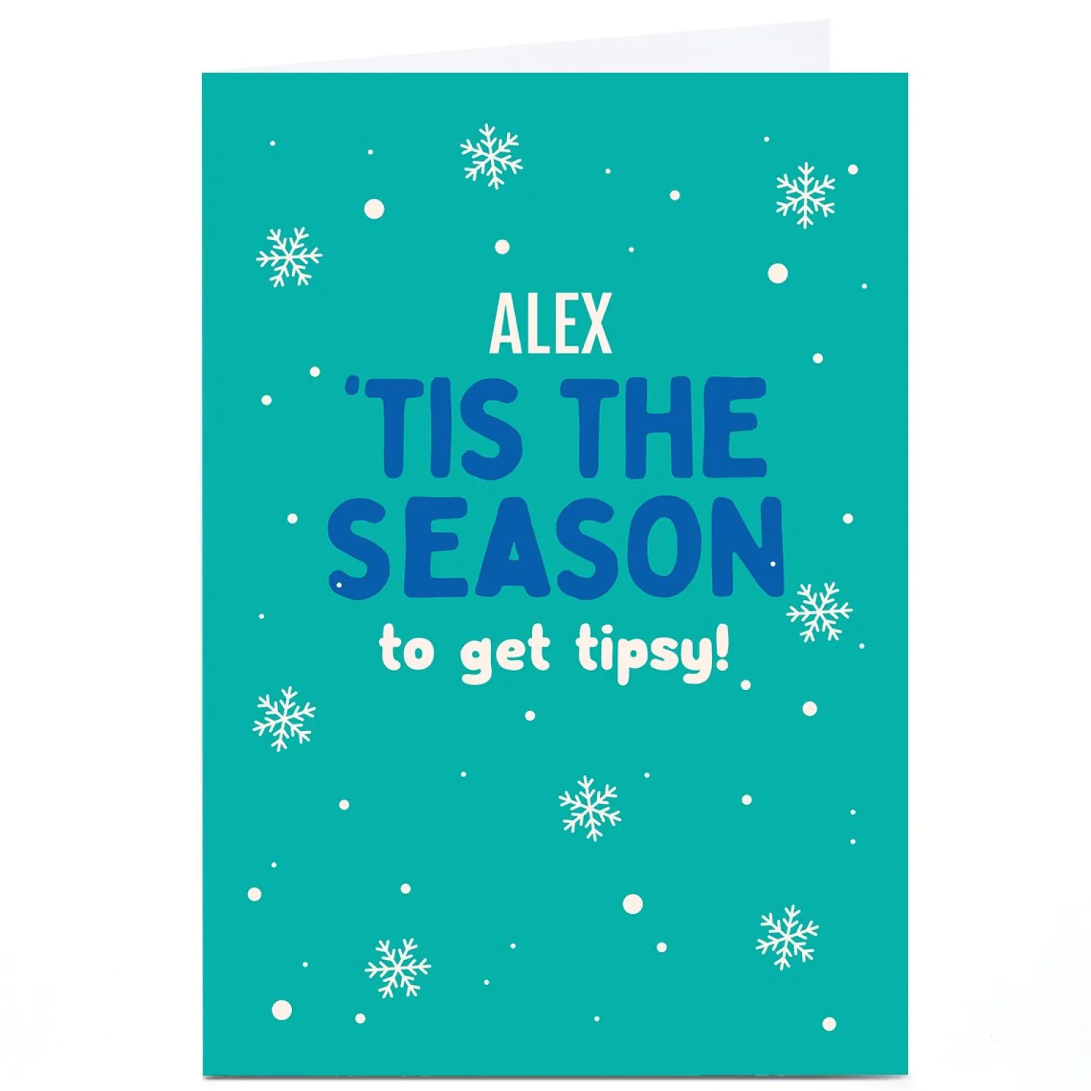 Personalised Smiley Happy People Christmas Card - Tis the Season