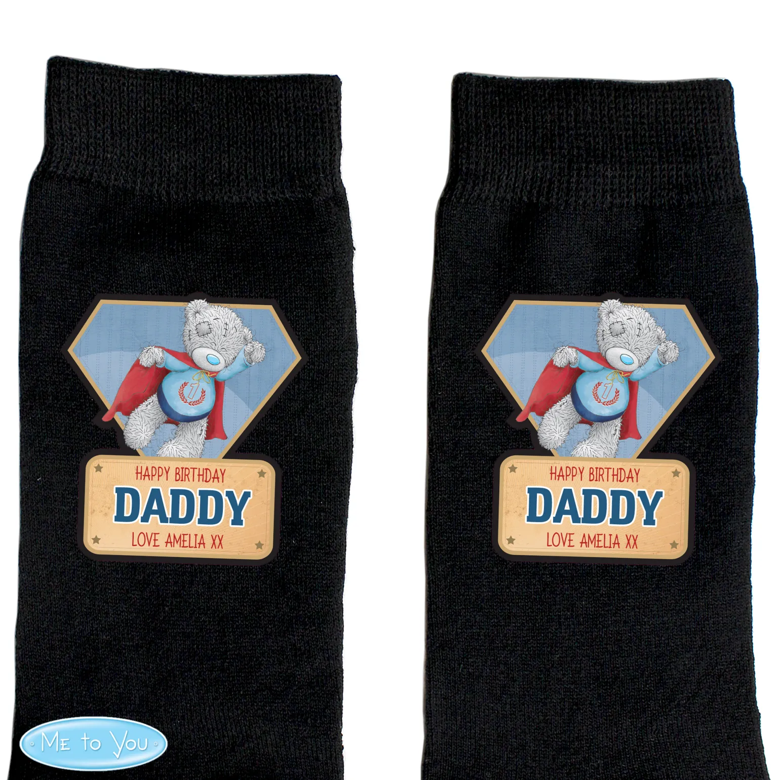 Personalised Socks - Me To You Super Hero