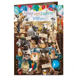 Personalised Sorry You're Leaving Card - Animals