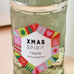 Personalised Sphere Vodka - Xmas Spirit Festive Shapes