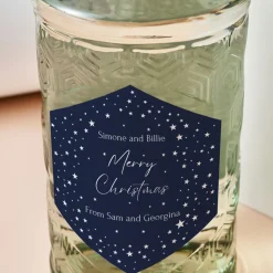 Personalised Sphere Vodka - Blue and White Stars