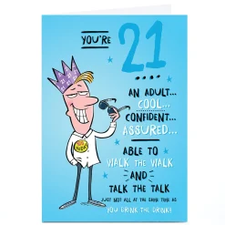 Personalised 21st Birthday Card - Not All At The Same Time