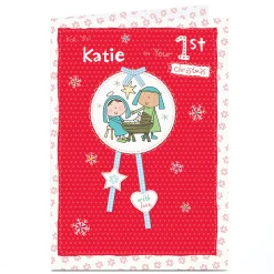 Personalised 1st Christmas Card - Nativity