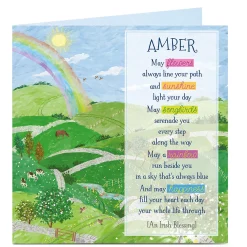 Personalised St Patrick's Day Card - Rainbow Blessing