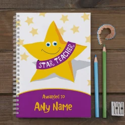 Personalised Star Teacher Notebook