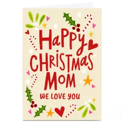 Personalised Stevie Studio Christmas Card - Happy Christmas Mom