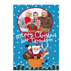 Personalised Stevie Studio Christmas Card - Merry Christmas Dear Grandson