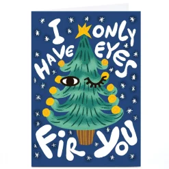 Personalised Stevie Studio Christmas Card - Only Have Eyes Fir You