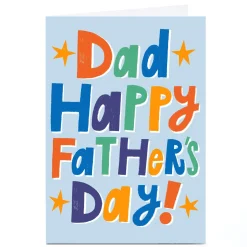 Personalised Stevie Studio Father's Day Card - Dad Happy Father's Day