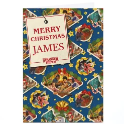 Personalised Stranger Things Christmas Card - Wrapping Paper