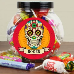 Personalised Sugar Skull Sweet Jar