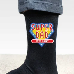 Personalised Super Dad Men's Socks