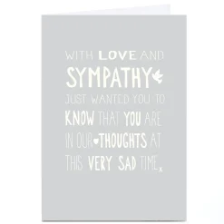 Personalised Sympathy Card - In Our Thoughts