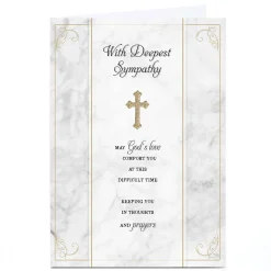 Personalised Sympathy Card - Keeping You In Thoughts & Prayers