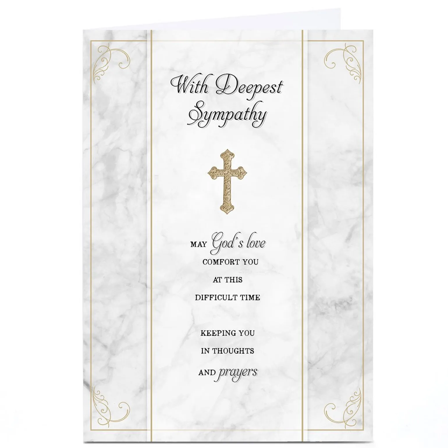 Personalised Sympathy Card - Keeping You In Thoughts & Prayers