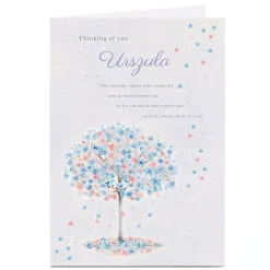 Personalised Sympathy Card - Cherry Blossom