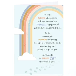 Personalised Sympathy Card - Loss of Your Cat