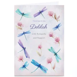Personalised Sympathy Card - Dragonflies