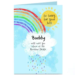 Personalised Sympathy Card - Rainbow Bridge