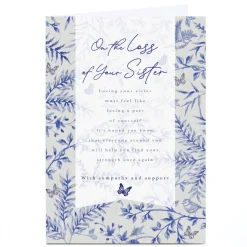 Personalised Sympathy Card - Loss Of Your Sister