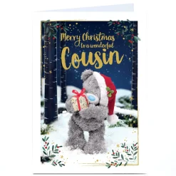 Personalised Tatty Teddy Christmas Card - To a Wonderful Cousin