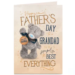 Personalised Tatty Teddy Father's Day Card - The Best at Everything, Grandad