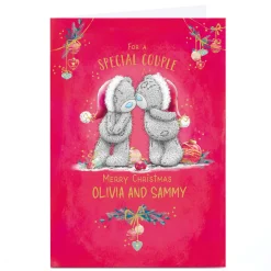 Personalised Tatty Teddy Christmas Card - For a Special Couple