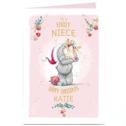 Personalised Tatty Teddy Christmas Card - To a Lovely Niece