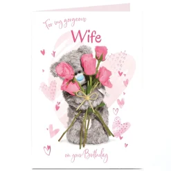 Personalised Tatty Teddy Birthday Card - For my Gorgeous Wife