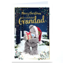 Personalised Tatty Teddy Christmas Card - To a Wonderful Grandad